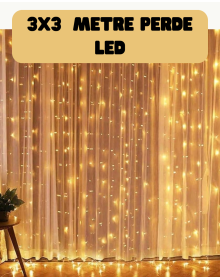 3x3 Meters Curtain LED Light Warm Waterfall Design Decorative Lighting