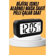 Digital Table Clock Calendar Alarm Clock Alarm Illuminated LED Display Battery Powered