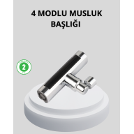 360° Rotatable Faucet Head, 4 Functions, Water Saving and Durable