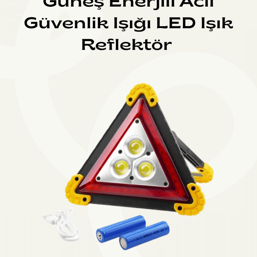 Solar Charged Triangle LED Parking and Warning Lamp