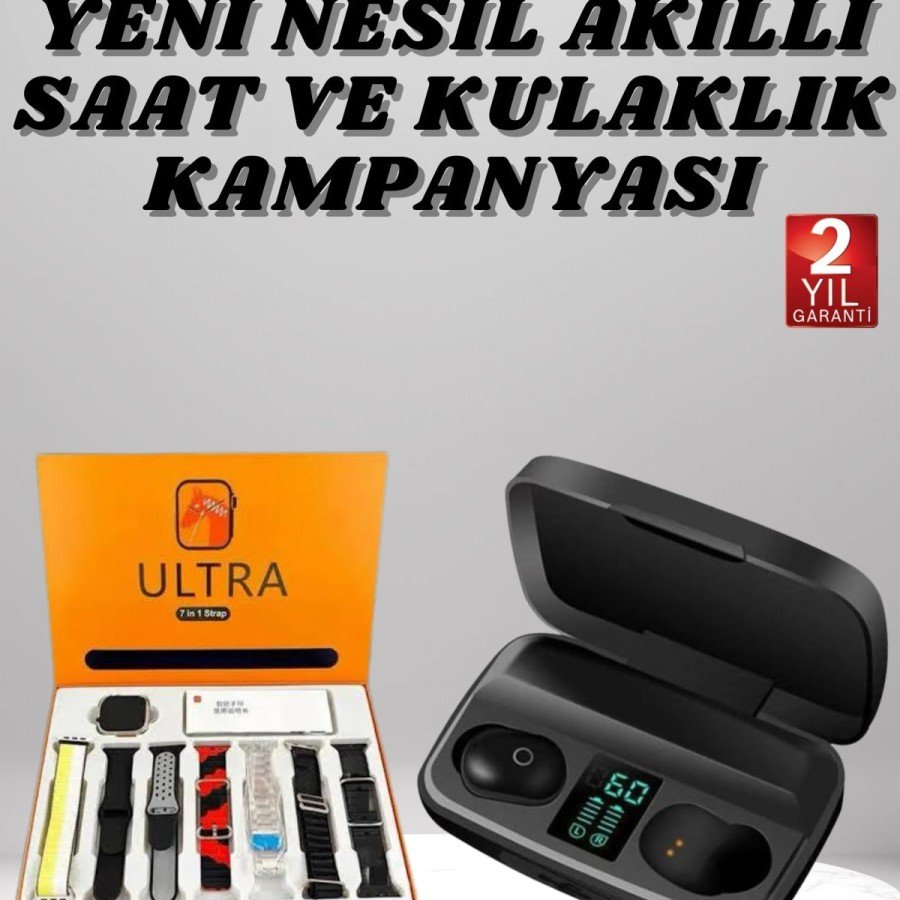 New Generation Smart Watch and Bluetooth Headset Campaign Touch Square with 7 Strands