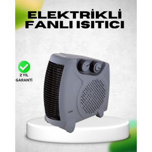 Fan Electric Heater with Thermostat Safe Fireproof Plastic Body