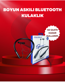Polygold PG-100 Bluetooth 5.0 Neckband Headphone – 50 Hours Talk Time, Type-C Charging
