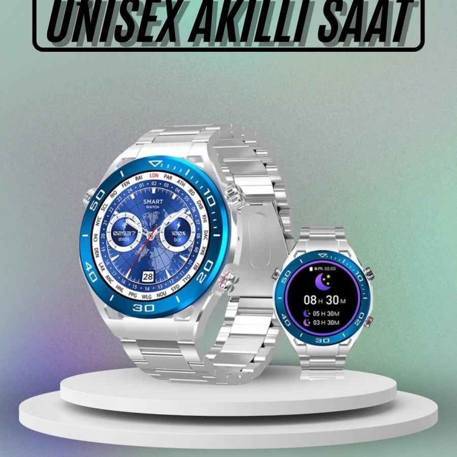 Smart Watch Steel Strap Amoled Screen Android and IOS Compatible Able to Answer Calls