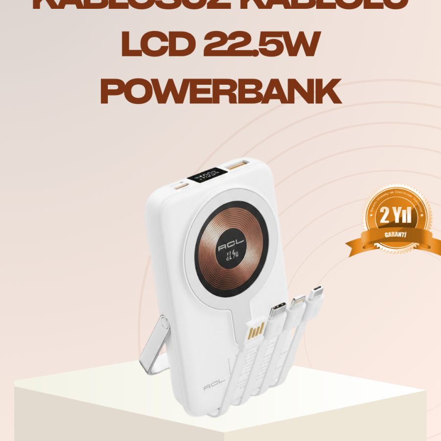 Magnetic Wireless Powerbank 22.5W Fast Charging with LCD Display