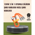120W Charging and Data Transfer Cable – Multi-Purpose Cable with 3 Heads High Speed 120W Charging and Data Transfer Cable – Multi-Purpose Cable with 3 Heads High Speed
