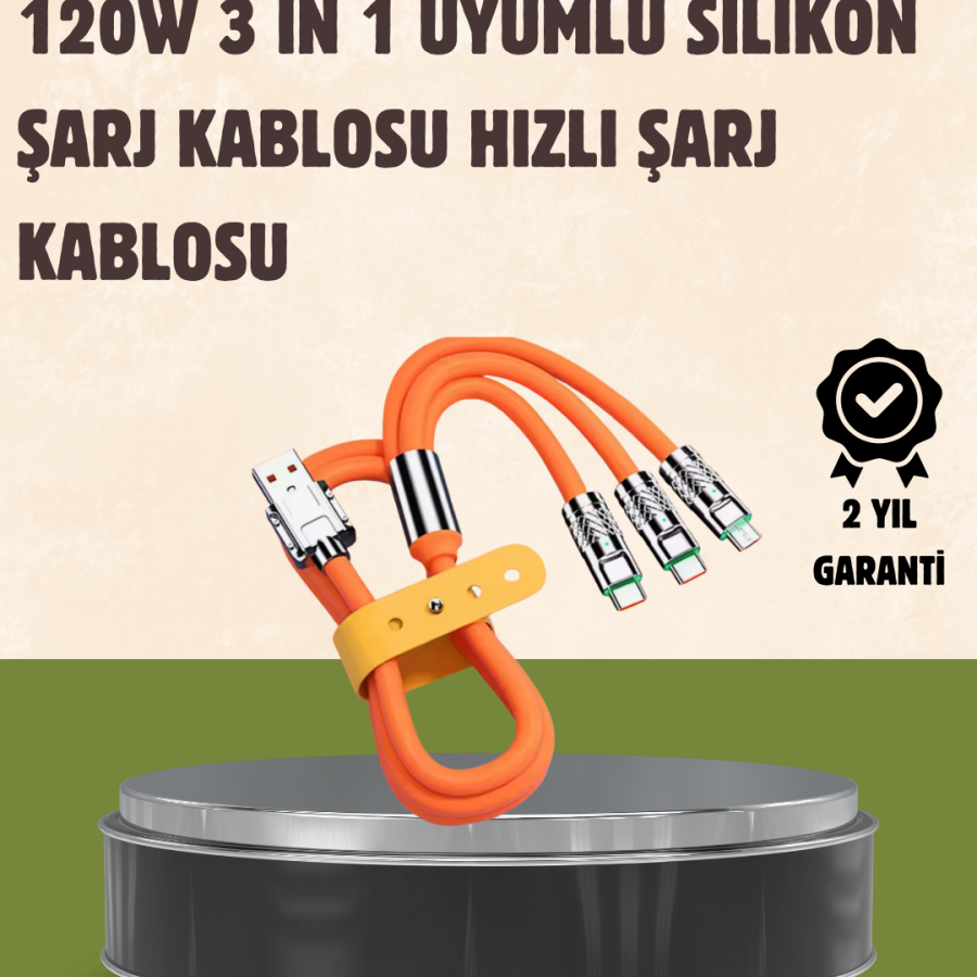 120W Charging and Data Transfer Cable – Multi-Purpose Cable with 3 Heads High Speed 120W Charging and Data Transfer Cable – Multi-Purpose Cable with 3 Heads High Speed