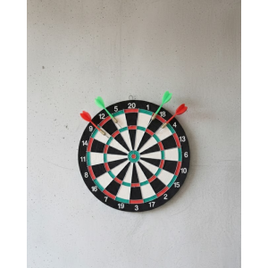17 Inch Professional Dartboard Durable Construction and 4 Metal Darts
