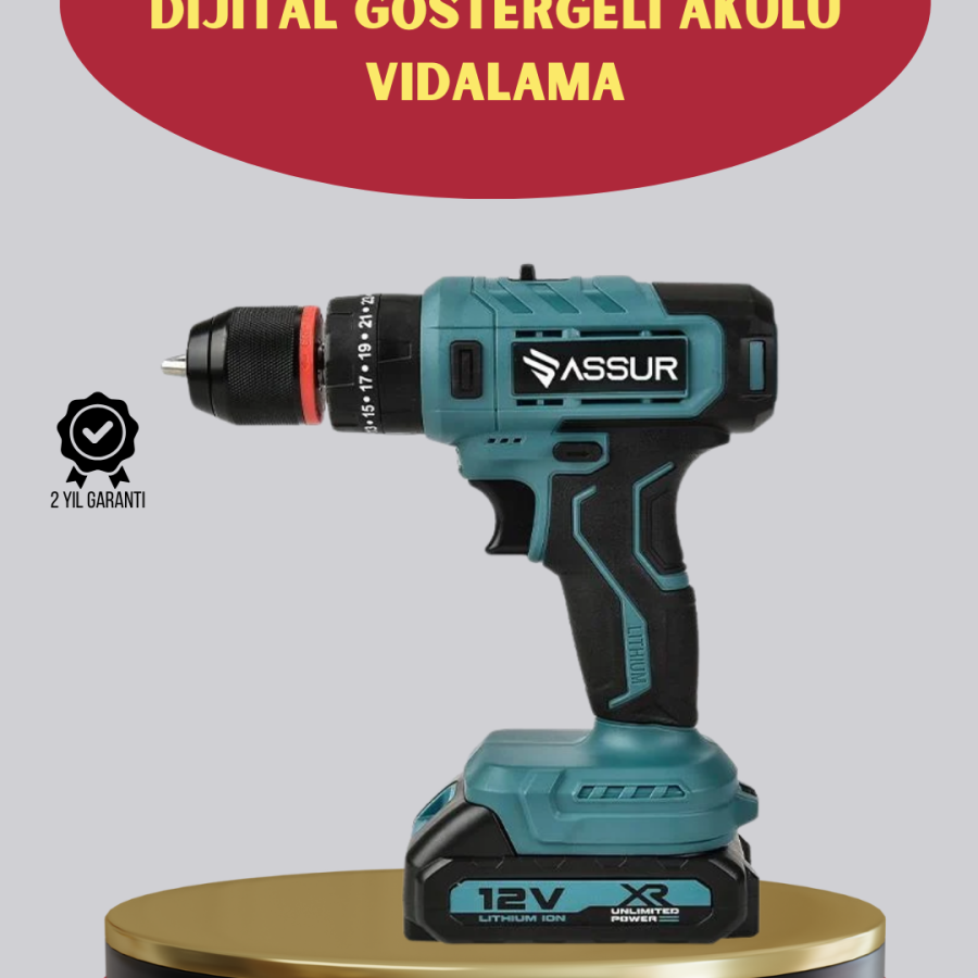 18 Piece Digital Drill Set with Dual Battery