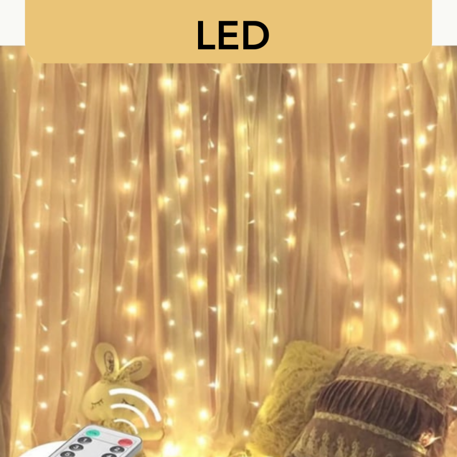 3x3 Meters Curtain LED Light – Party and Garden Decoration