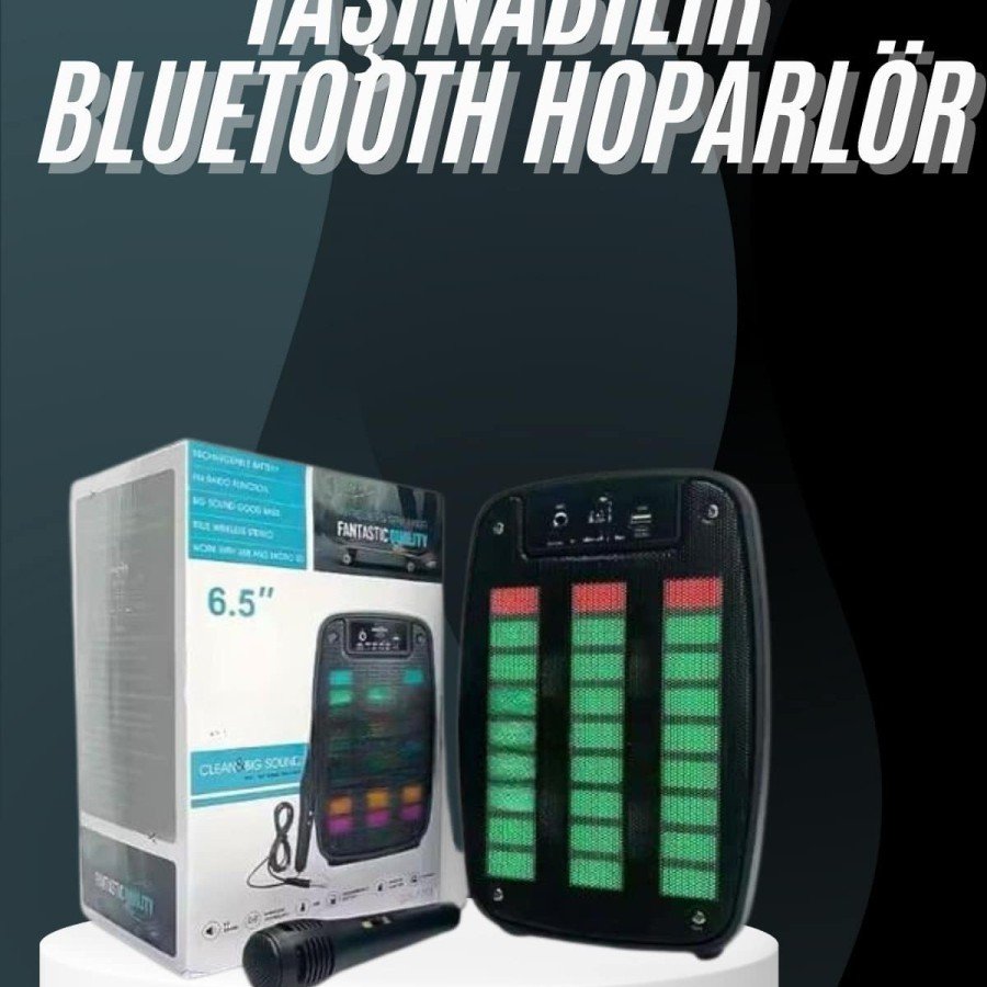 Bluetooth Speaker Portable Rechargeable Lighted Large Size High Sound Quality
