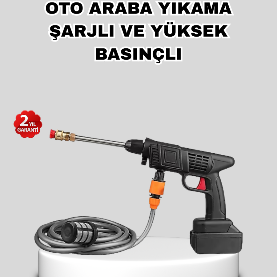 Cordless Car Washing Machine 21V Portable with Strong Pressure and Dual Battery
