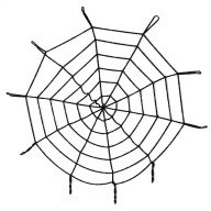 1.50 Meters Black Giant Spider Web Decoration
