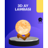 16 Color 3D Printed Moon Lamp with Wooden Stand