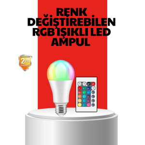 RGB Remote Controlled LED Bulb 16 Colors A Quality Original