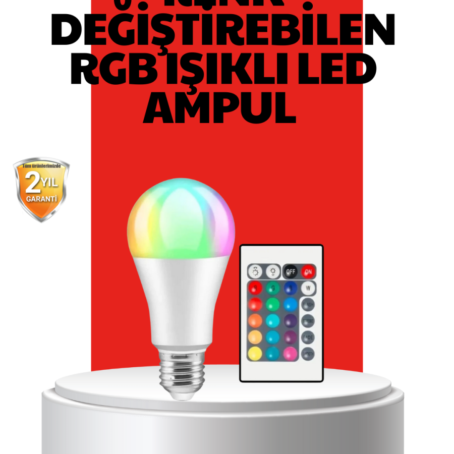 RGB Remote Controlled LED Bulb 16 Colors A Quality Original