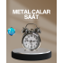 Decorative Round Silver Silent Lighted Table Top Alarm Clock with Alarm and Stylish Design