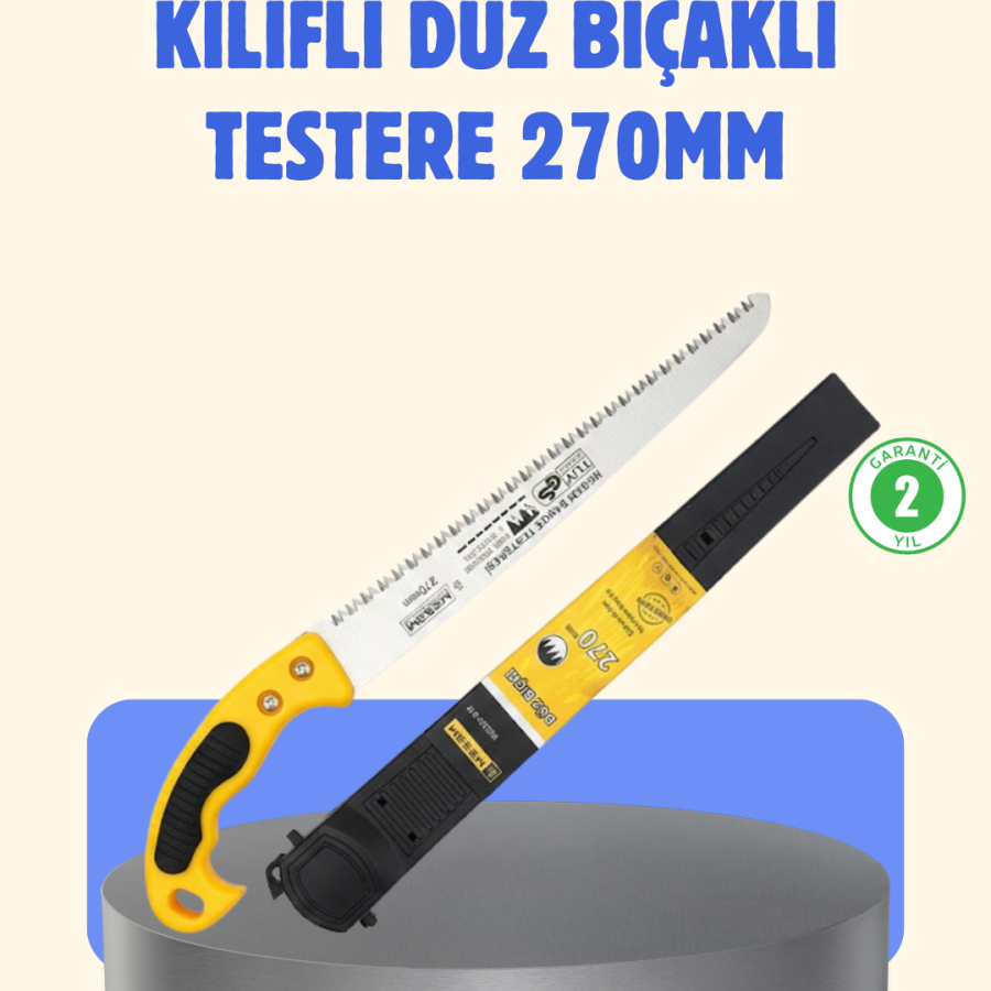 Sheathed Pruning Garden Saw with 270 mm Straight Blade