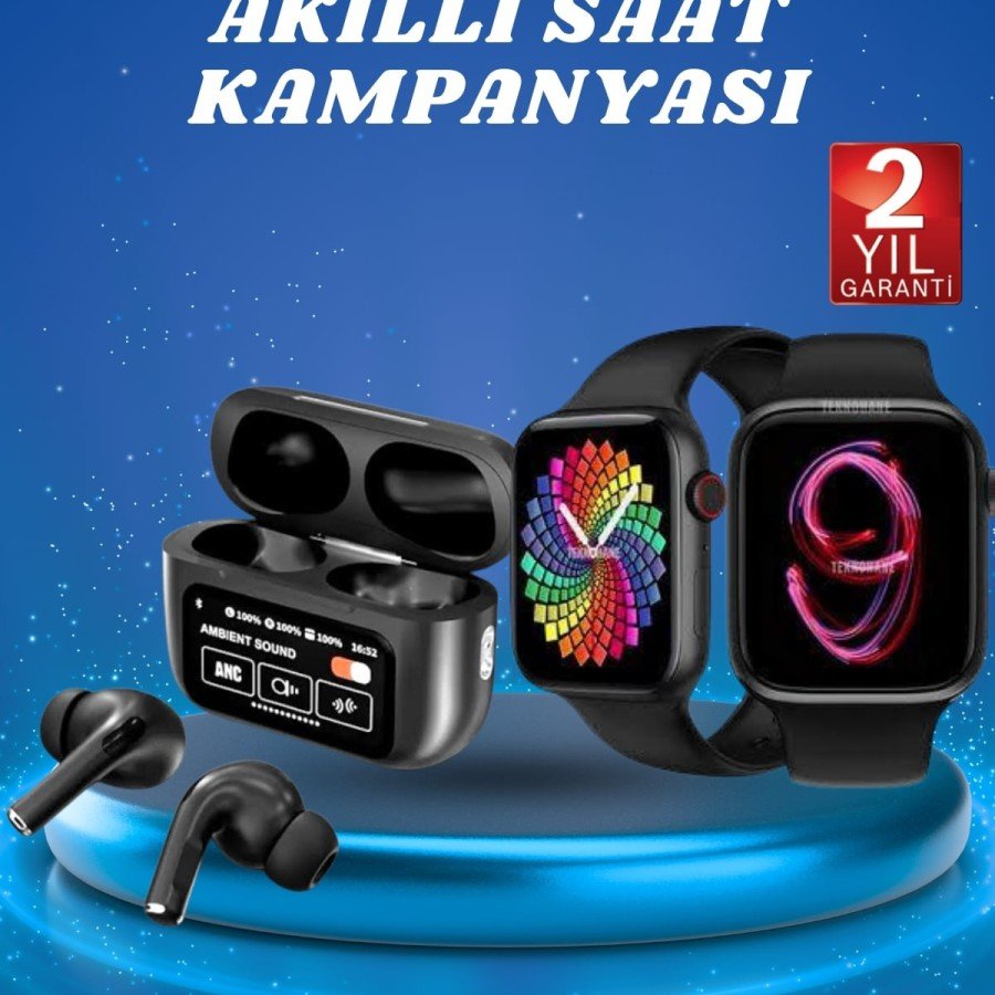 New Generation Pro Headphones with Screen and Smart Watch Campaign with In-Ear Microphone