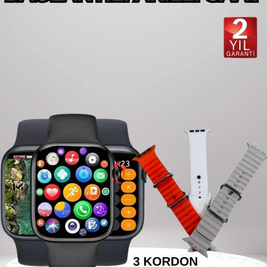 Smart Watch Call Call See Notification Sleep and Health Tracking Pulse Meter 3 Bands Gift