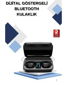 Bluetooth Headset Wireless TWS Stereo Bluetooth 5.0 with Digital Display