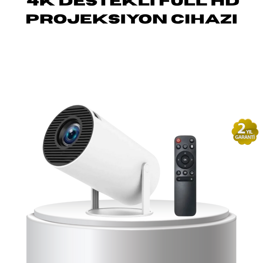 Full HD Projector with 4K Support – 130 inch Wide Screen, WiFi and HDMI Connection Full HD Projector with 4K Support – 130 inch Wide Screen, WiFi and HDMI Connection