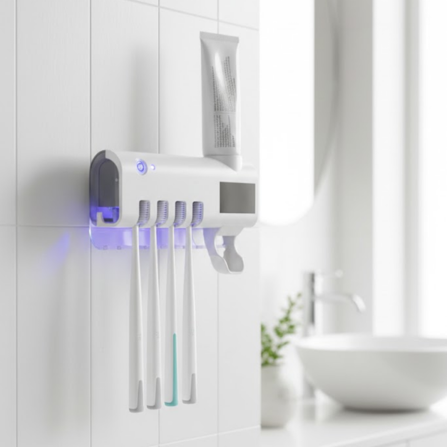 Wall Mounted Automatic Toothbrush Holder with UV Sterilization