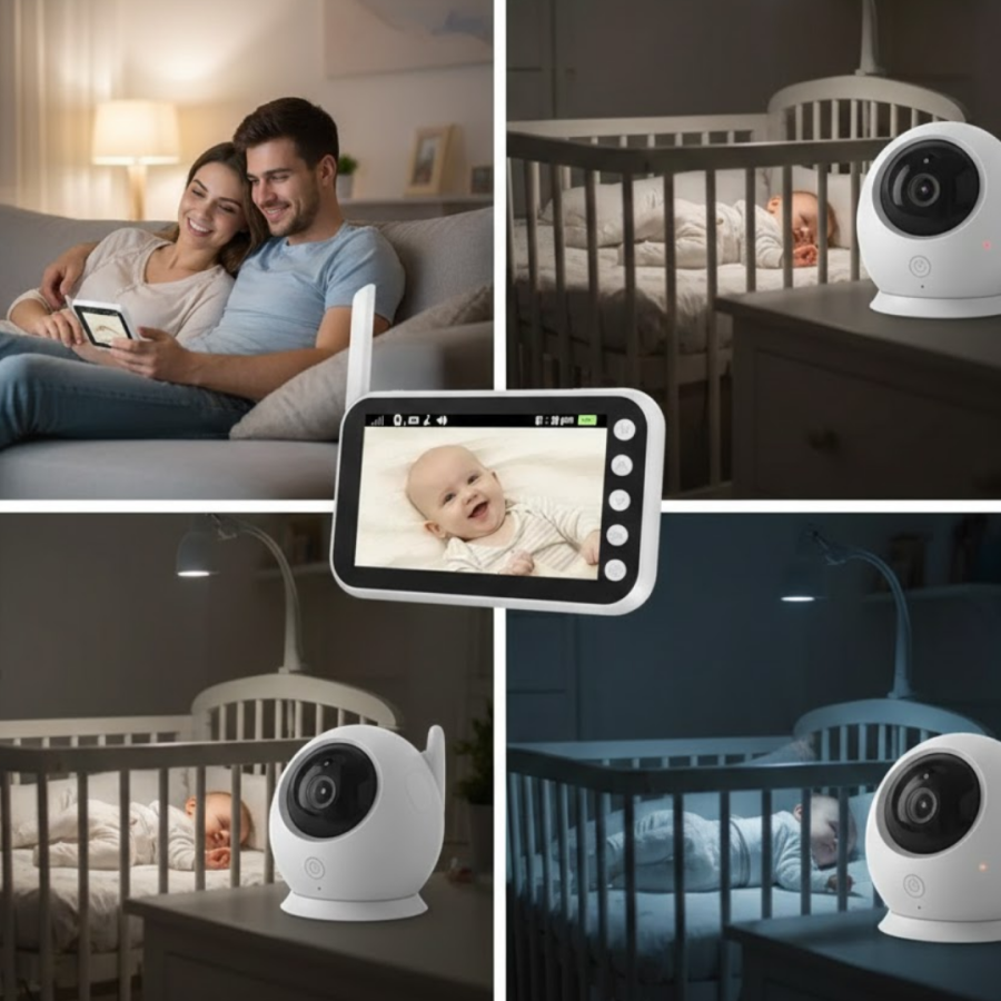 4.5 Inch Screen Night Vision Baby Camera and Monitor