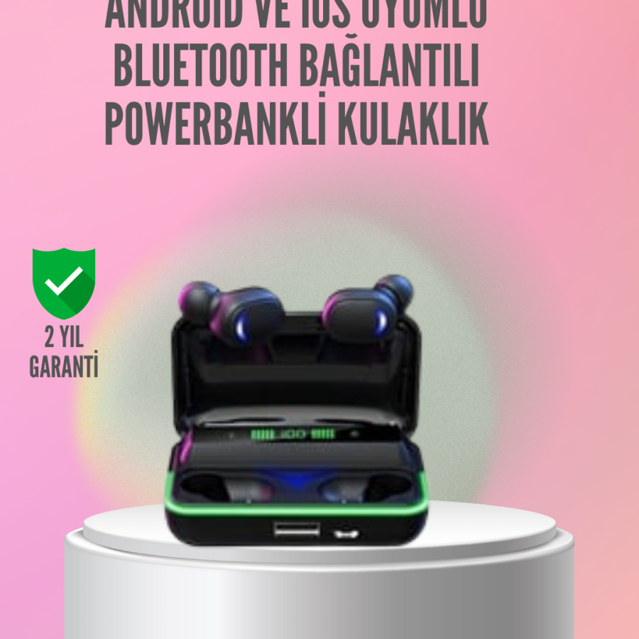 Bluetooth 5.1 Headset with Powerbank for Gaming and Music