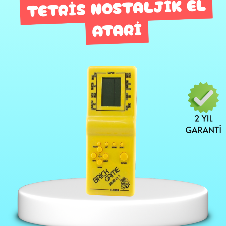 Portable Handheld Gameboy – Classic Tetris Game, Battery Operated Mini Handheld Console