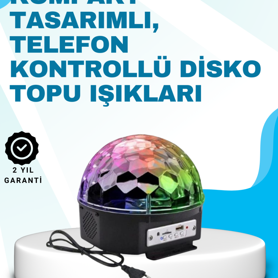 Colorful Desktop Disco Ball Light Show with Bluetooth Connection