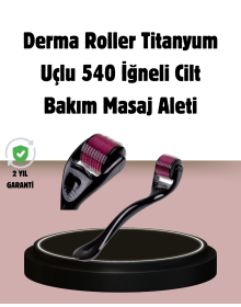 Dermaroller Titanium 540 Needle 1 mm Skin Renewal and Anti Aging Effect