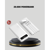 20.000 mAh 4 Output Fast Charging Powerbank with LED Indicator