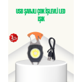 Multifunctional USB Rechargeable Keychain Flashlight