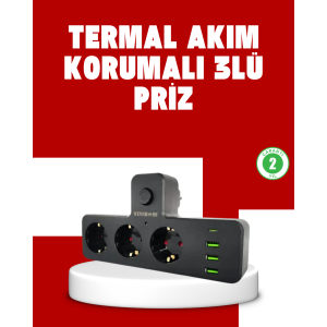 Smart Power Unit with 7 Ports Multiple Socket USB and Type-C Input