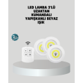 Set of 3 Adjustable Spot LED Lights with Remote Control