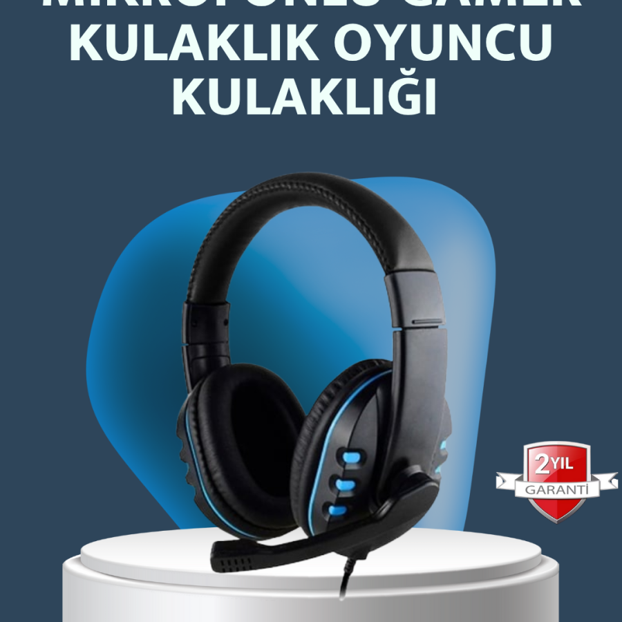 Wired Gaming Headset with Stereo Microphone – Comfortable and Clear Sound Transmission