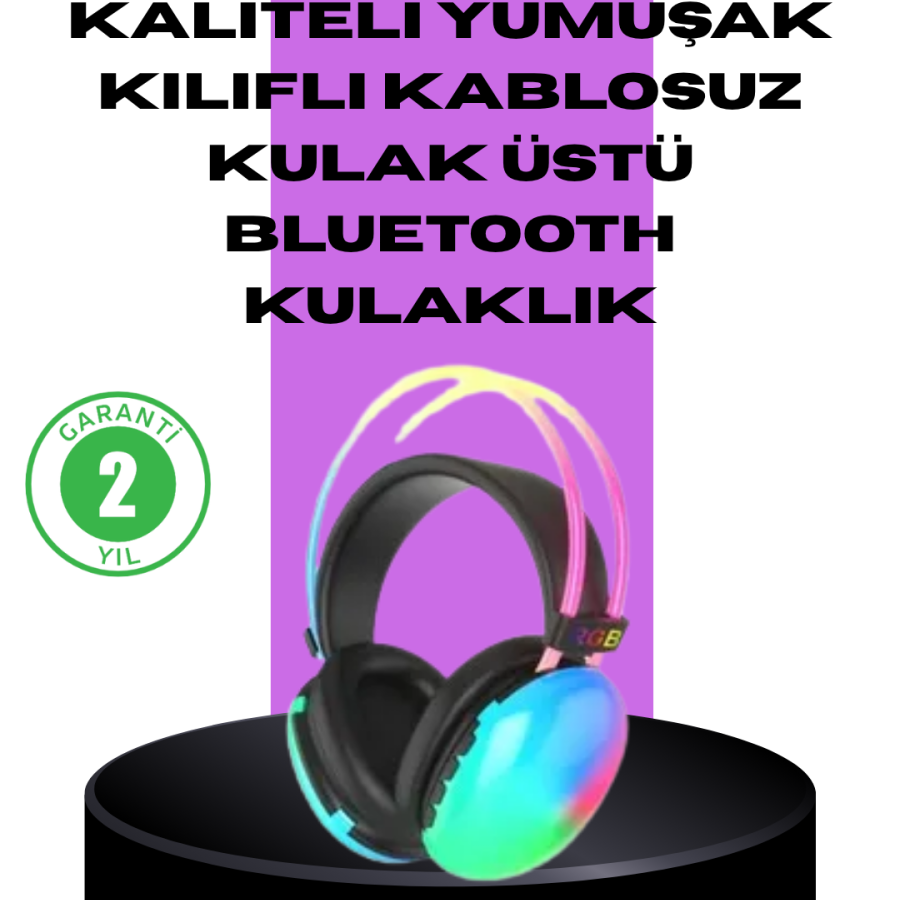 Wireless Bluetooth Headset with RGB Illumination