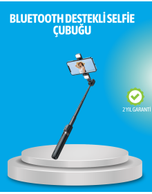 Bluetooth Illuminated Remote Control Selfie Stick – 130 cm Height