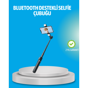 Bluetooth Illuminated Remote Control Selfie Stick – 130 cm Height
