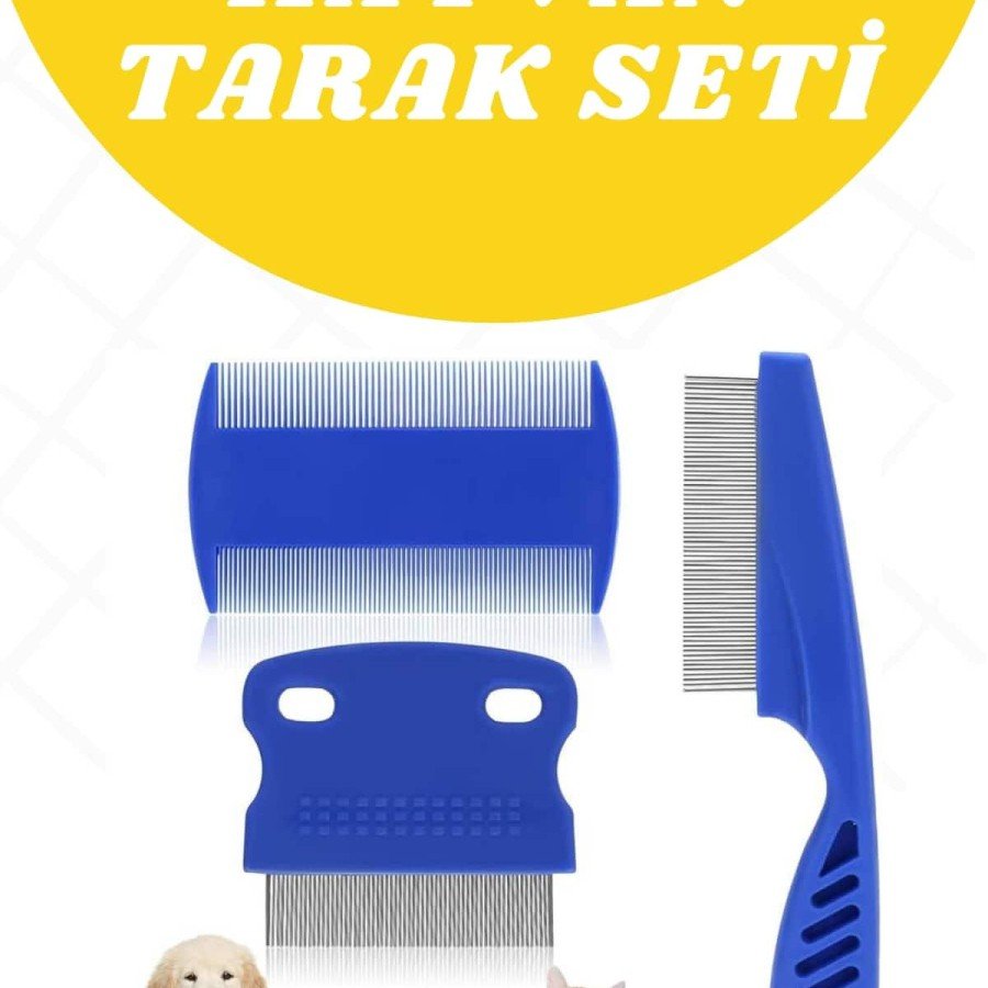 Pet Comb Set 4-Piece Lice Comb Suitable for Ked Dog Hair