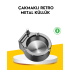 Ashtray with Lighter Stainless Metal Round Design