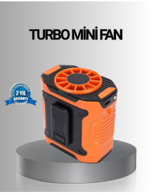 Turbo Mini Portable Fan – 100-Level Digital Speed ​​Control and Type-C Charging