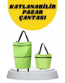 Foldable Wheeled Shopping Bag Practical and Detailed Market Trolley