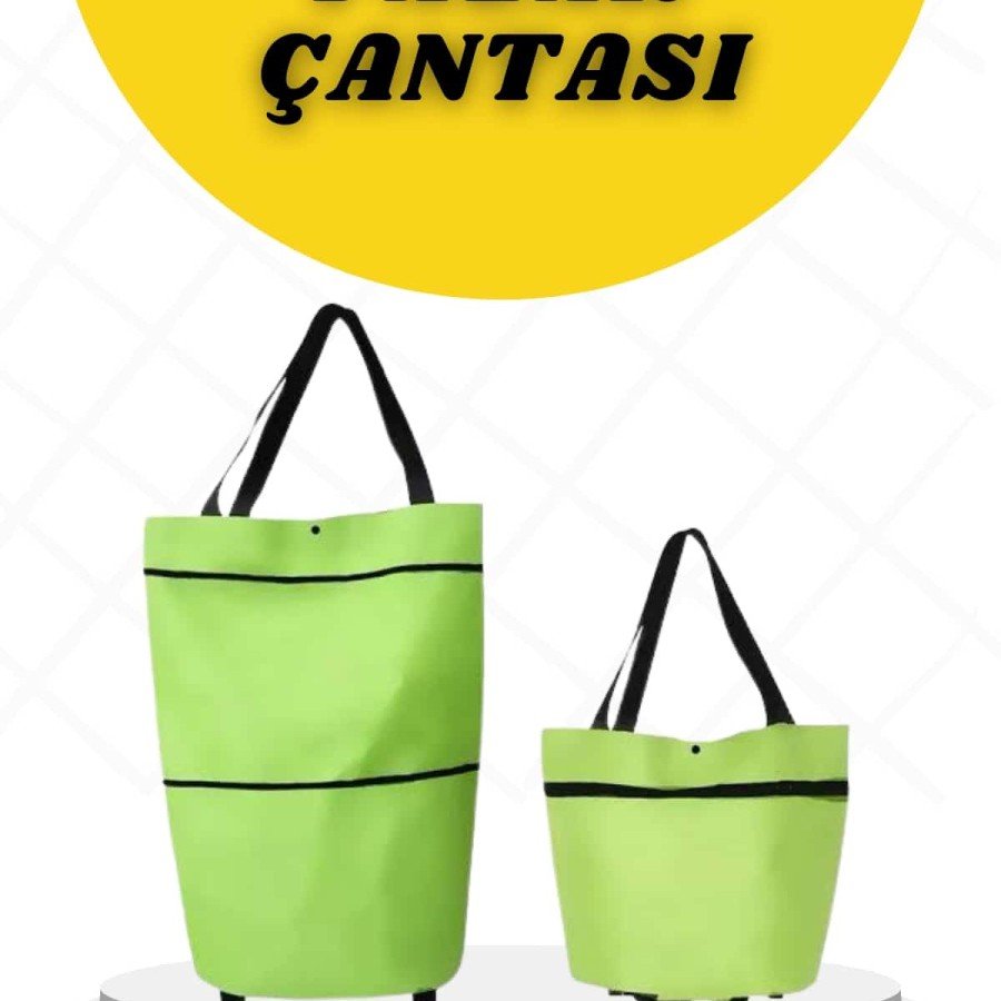 Foldable Wheeled Shopping Bag Practical and Detailed Market Trolley