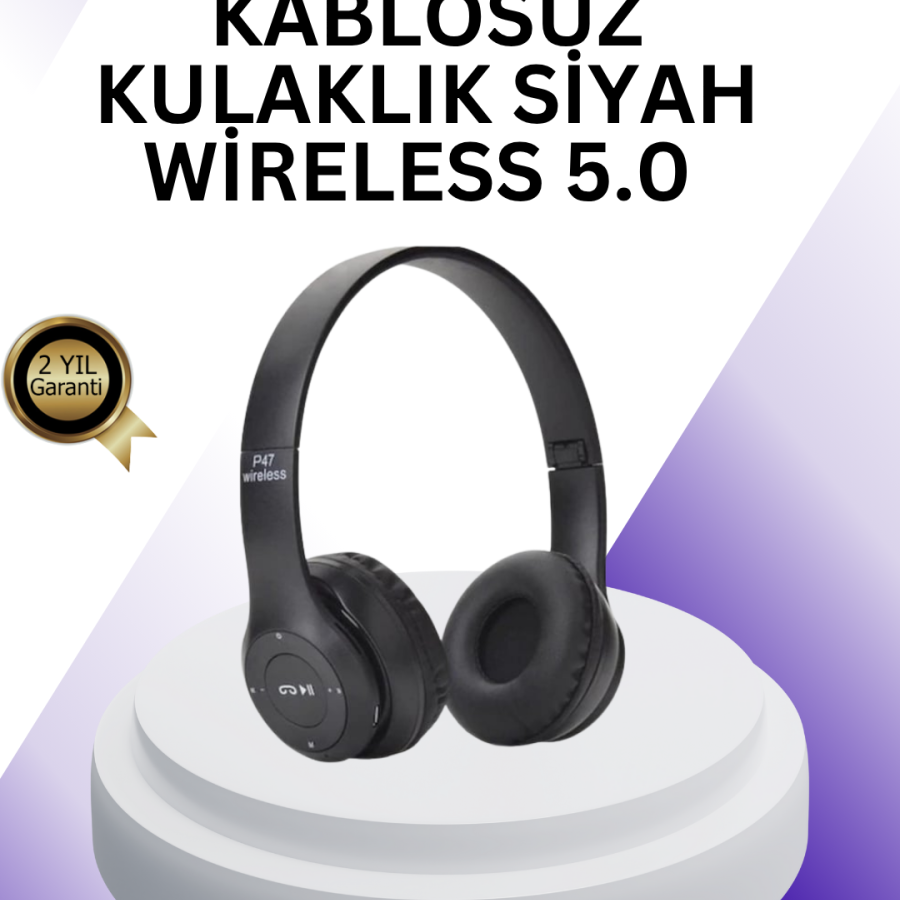 Bluetooth 5.0 Wireless On-Ear Headphones | Stereo Sound and Foldable Design