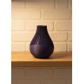 Purple Striped Decorative Vase 11 cm Modern Design Accessory
