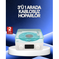 3-1 Wireless Bluetooth Speaker – With Night Light, Clock, Retro Design