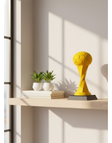 Bulk Trophy Yellow 21cm Decorative Award Design Trinket