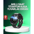 Smart Watch Titanium Case Round Screen Alarm Sleep and Health Tracking Vibrating